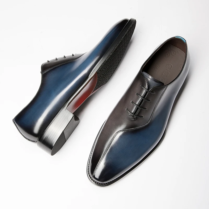 【增高3公分 羊里牛垫】皮鞋男商务正装牛津鞋英伦休闲牛皮婚鞋