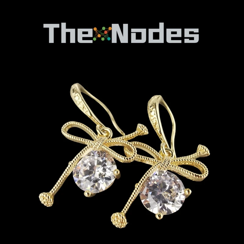 铜合金锆石耳饰 时尚耳环法式ins百搭气质锆石欧美耳坠小众铜合金