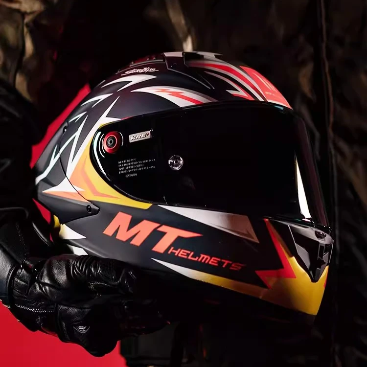 MT头盔KRE+赛道碳纤维全盔摩托车头盔男女四季通用赛车机车大尾翼