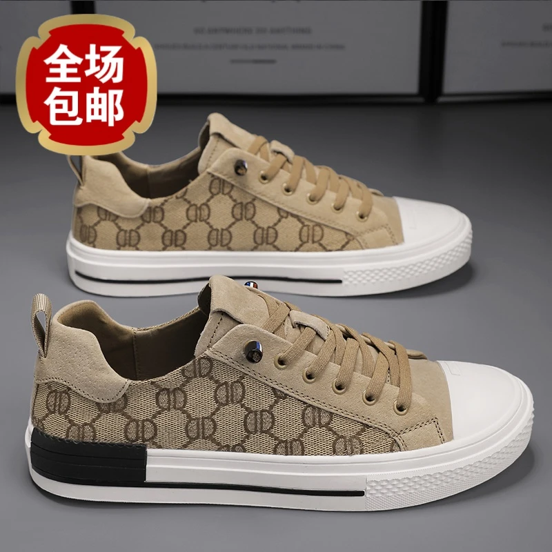新款帆布男鞋四季通用透气防臭老北京布鞋运动休闲平板鞋潮流鞋子