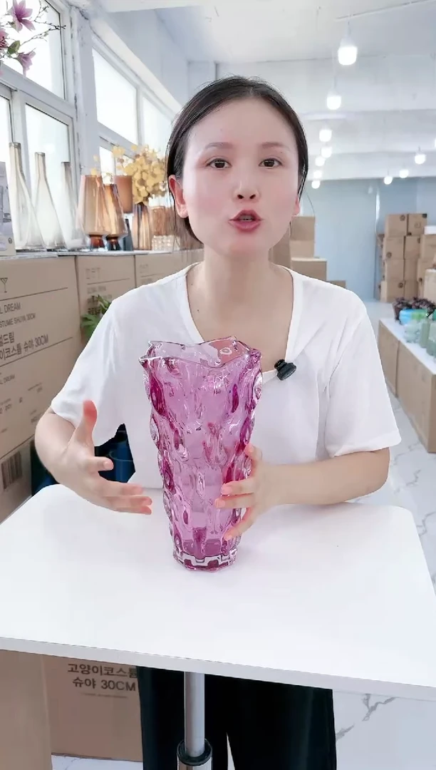 【闪购商品】 蒂兰轻奢家居—紫色水晶花瓶
