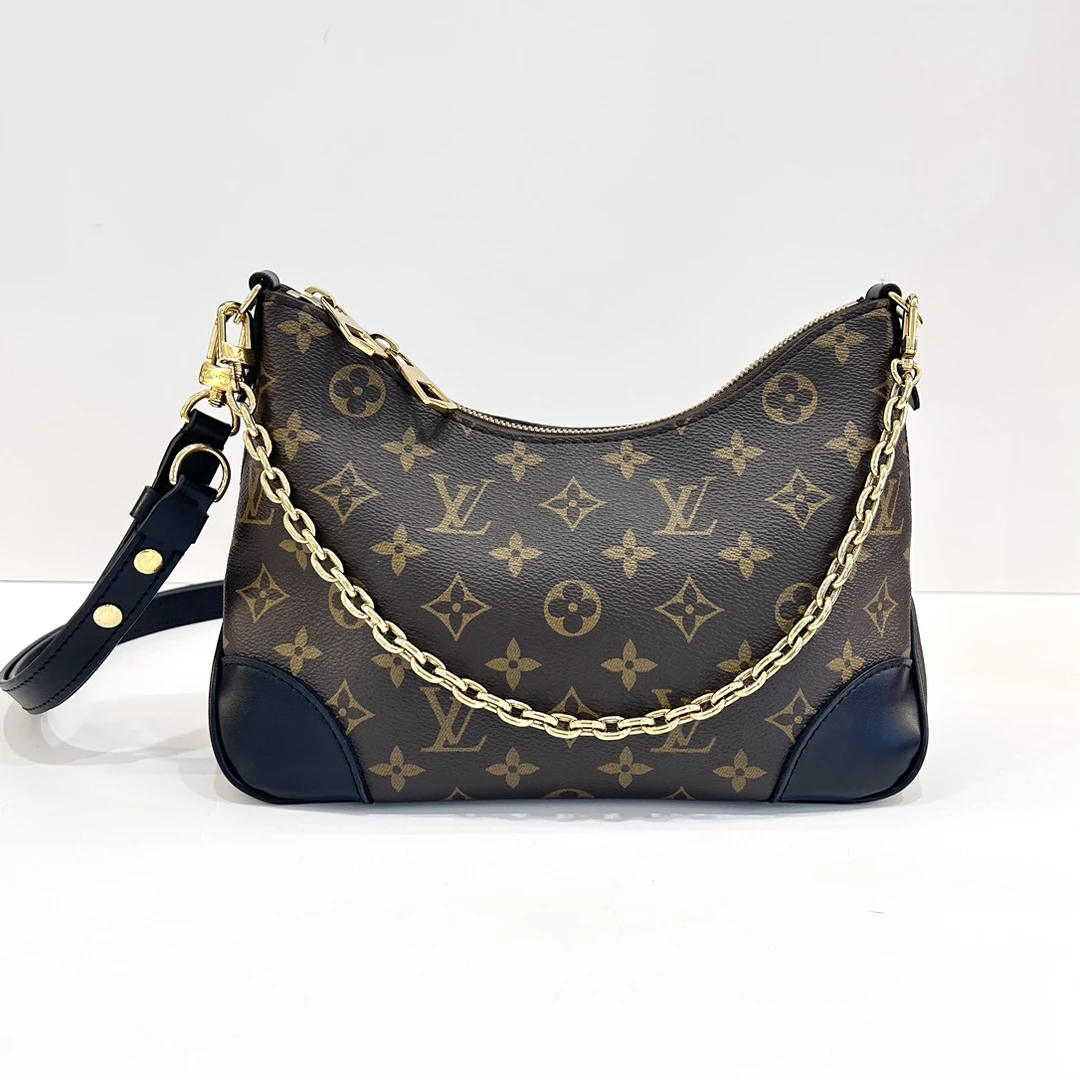 99新 LouisVuitton/路易威登 蔚蓝/经典老花 黑牛角