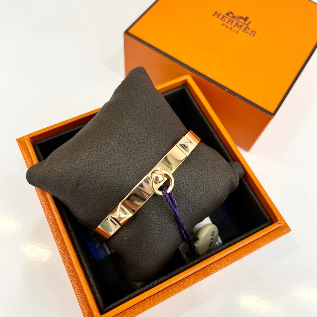 99新 Hermes/爱马仕 7姐专场/18K金 Collier de Chien 手镯