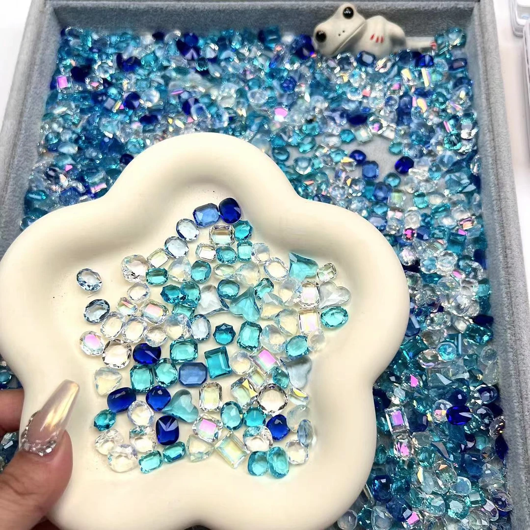 【钻钻侠 蓝小妖水晶料 】月下系列精品水晶料 DIY美甲钻混款超闪