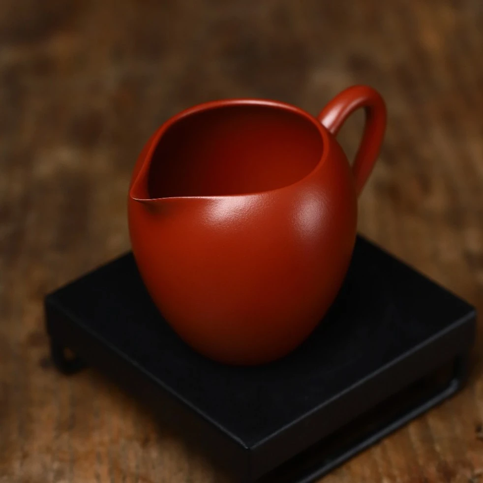 美人尖公道杯 泥料朱泥 容量210cc 紫砂公杯茶具大容量分茶器茶杯