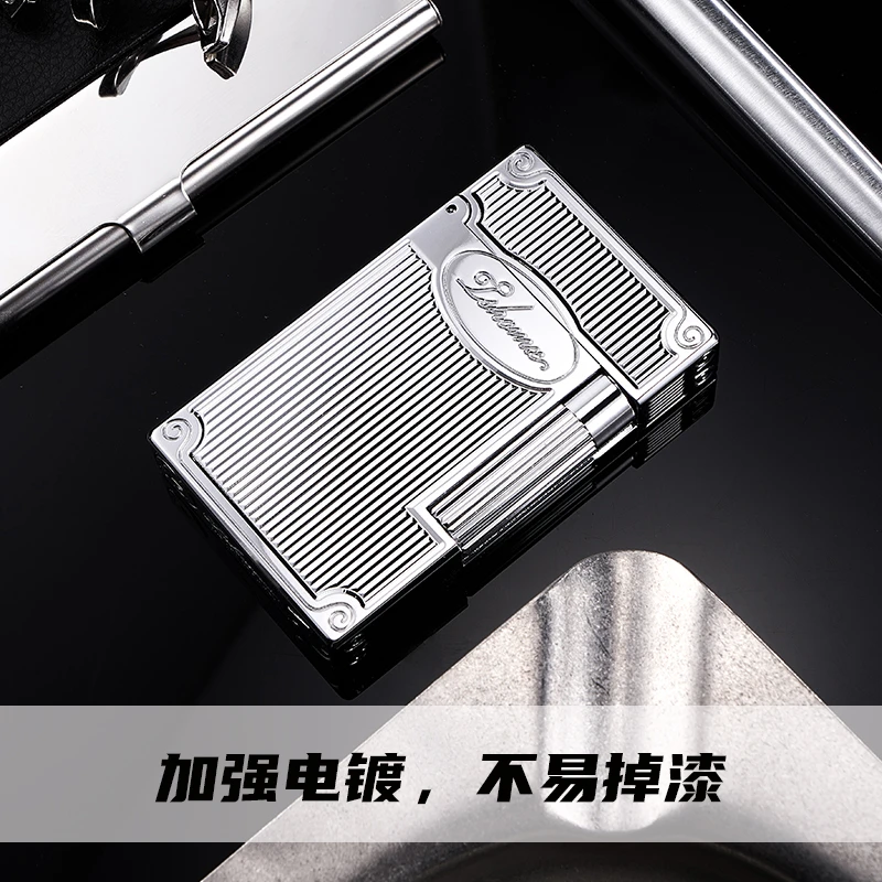 TSHOMX【行李箱】经典手工商务男士制作高档复古朗声纯铜侧滑火机