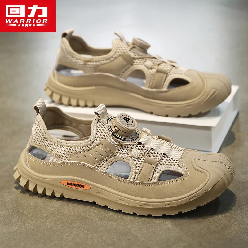 回力凉鞋男士夏季防滑休闲耐磨包头沙滩鞋运动镂空透气开车洞洞鞋