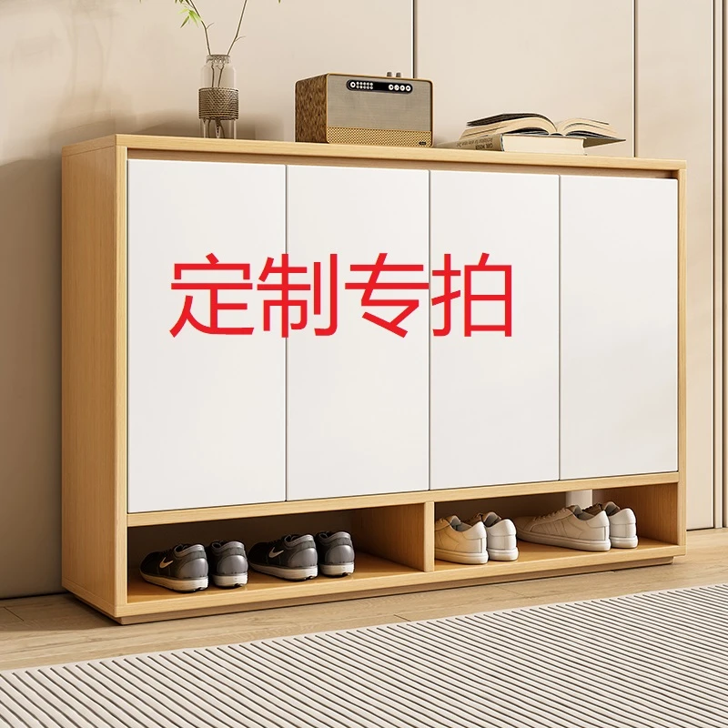 定制鞋柜实木家用门口大容量收纳玄关爆款简约入户新款入户门鞋架