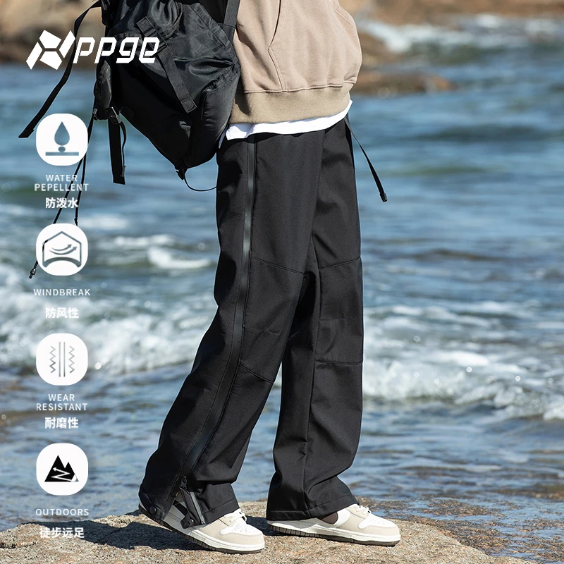 【侧开透气+三防锁温+加绒加厚】ppge户外运动耐磨防水工装裤休闲裤
