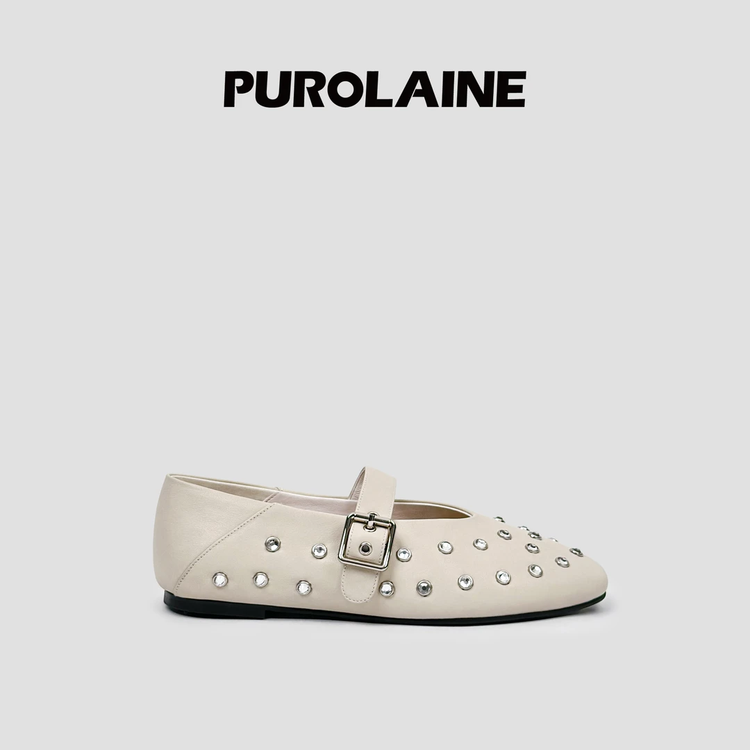 PUROLAINE朴羚「公园系列」繁星限定手工百搭浅口平底方头芭蕾舞鞋