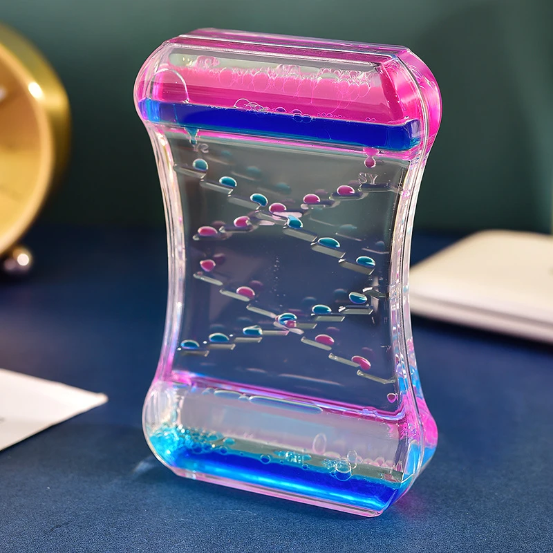 解压神器油滴创意滑梯油滴油漏玩具桌面摆件液体沙漏动感油漏学生