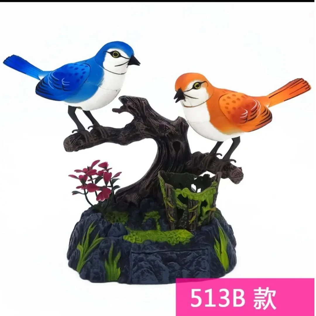 文先生粉丝专享声控小鸟厂家趣味小鸟摆件会叫会动电动感应