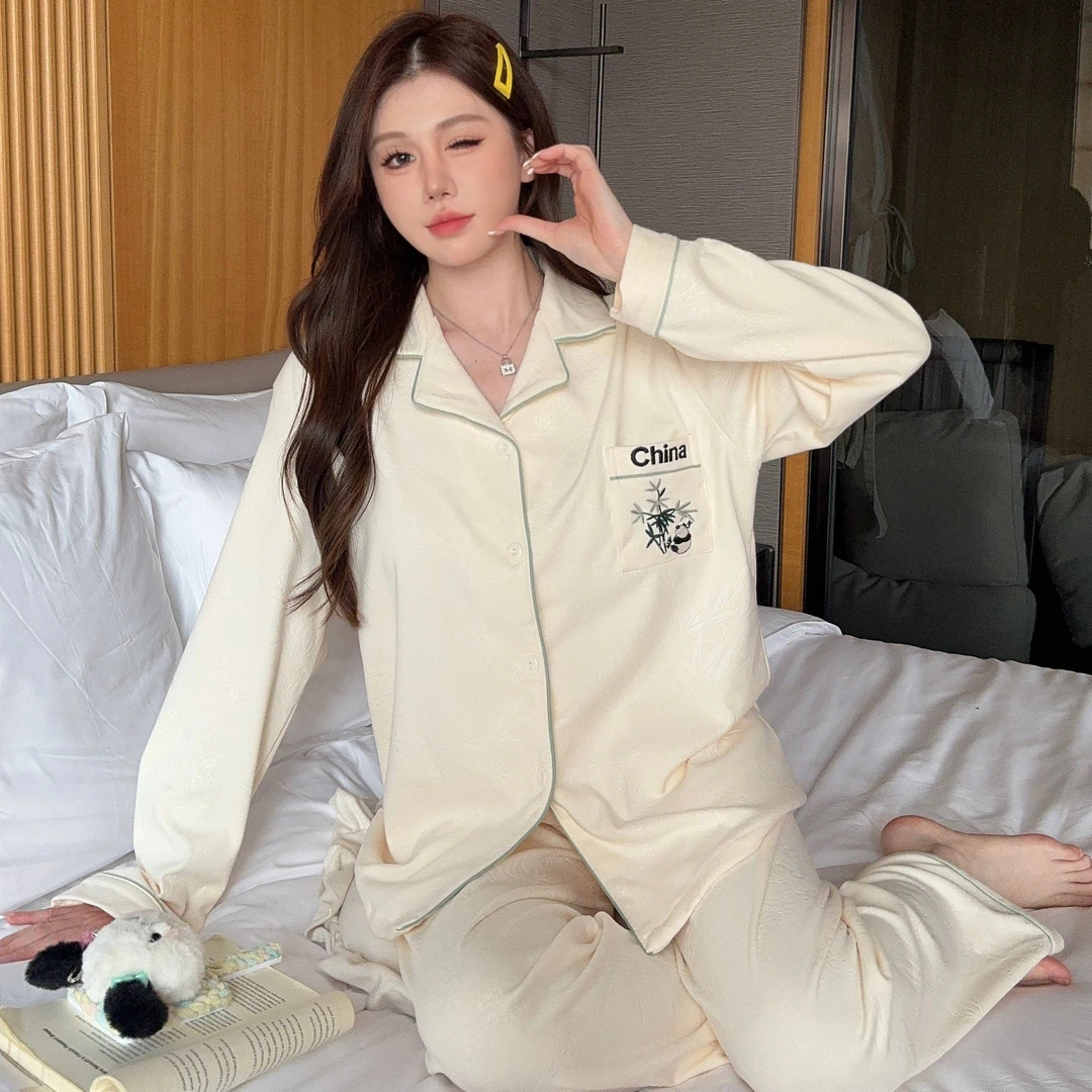 1号【德绒】睡衣女士加绒新款秋冬季保暖宽松加厚宽松甜美家居服