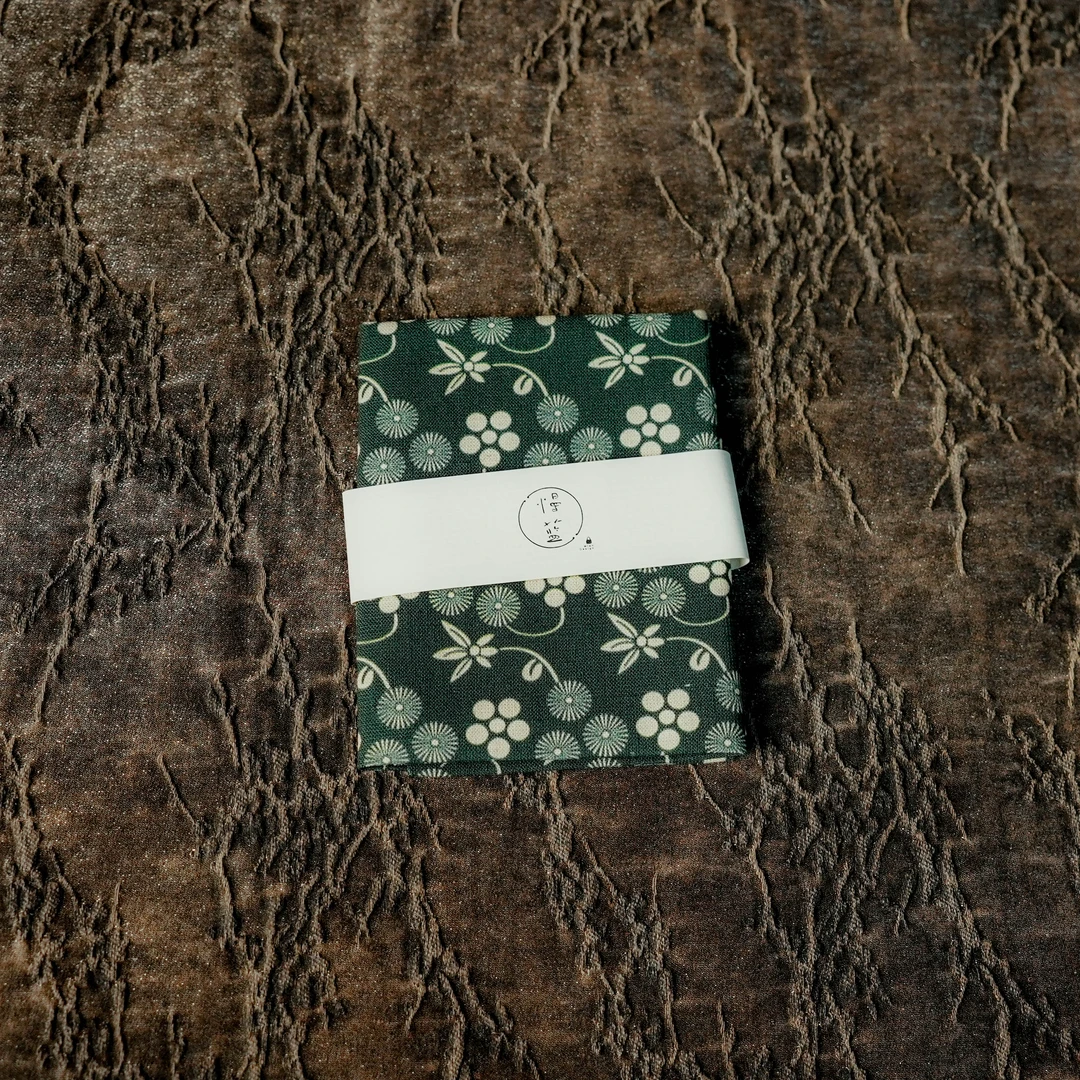 【慢蓝】梅花雏菊绿色棉布茶巾MLS189