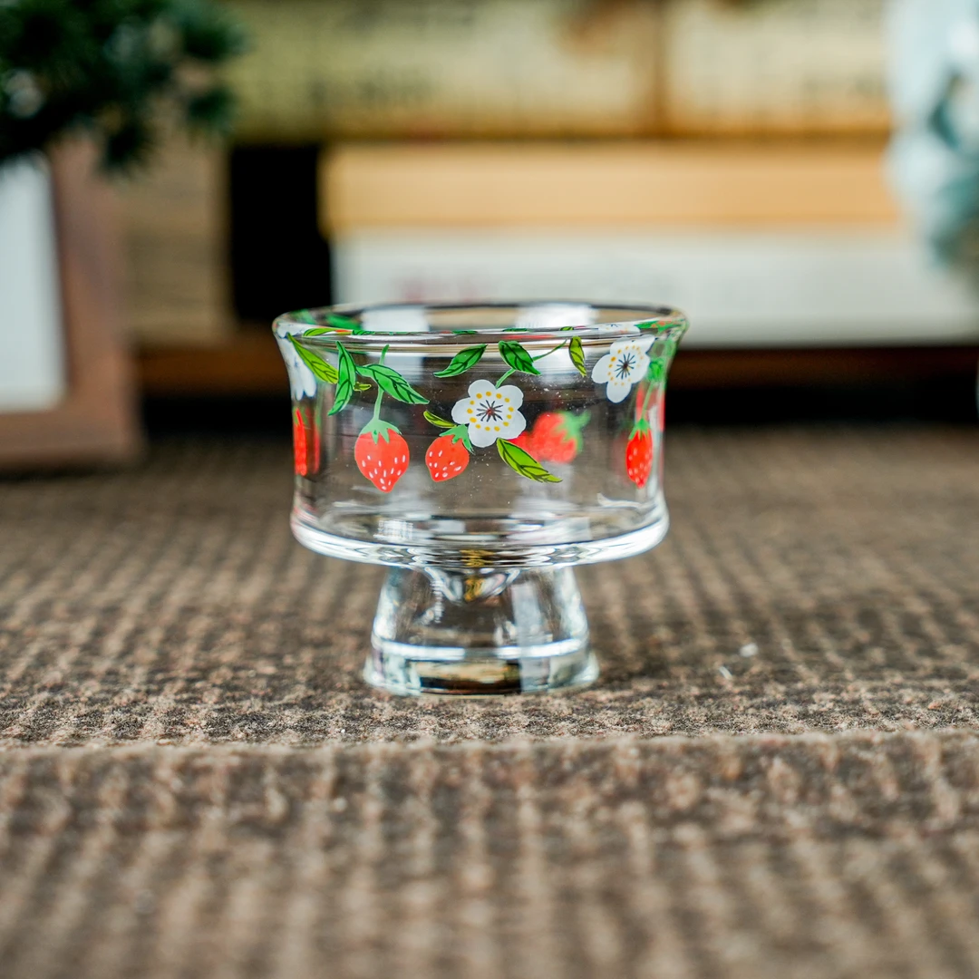 【物肆】手绘玻璃 草莓主人杯  50ml  WSS010