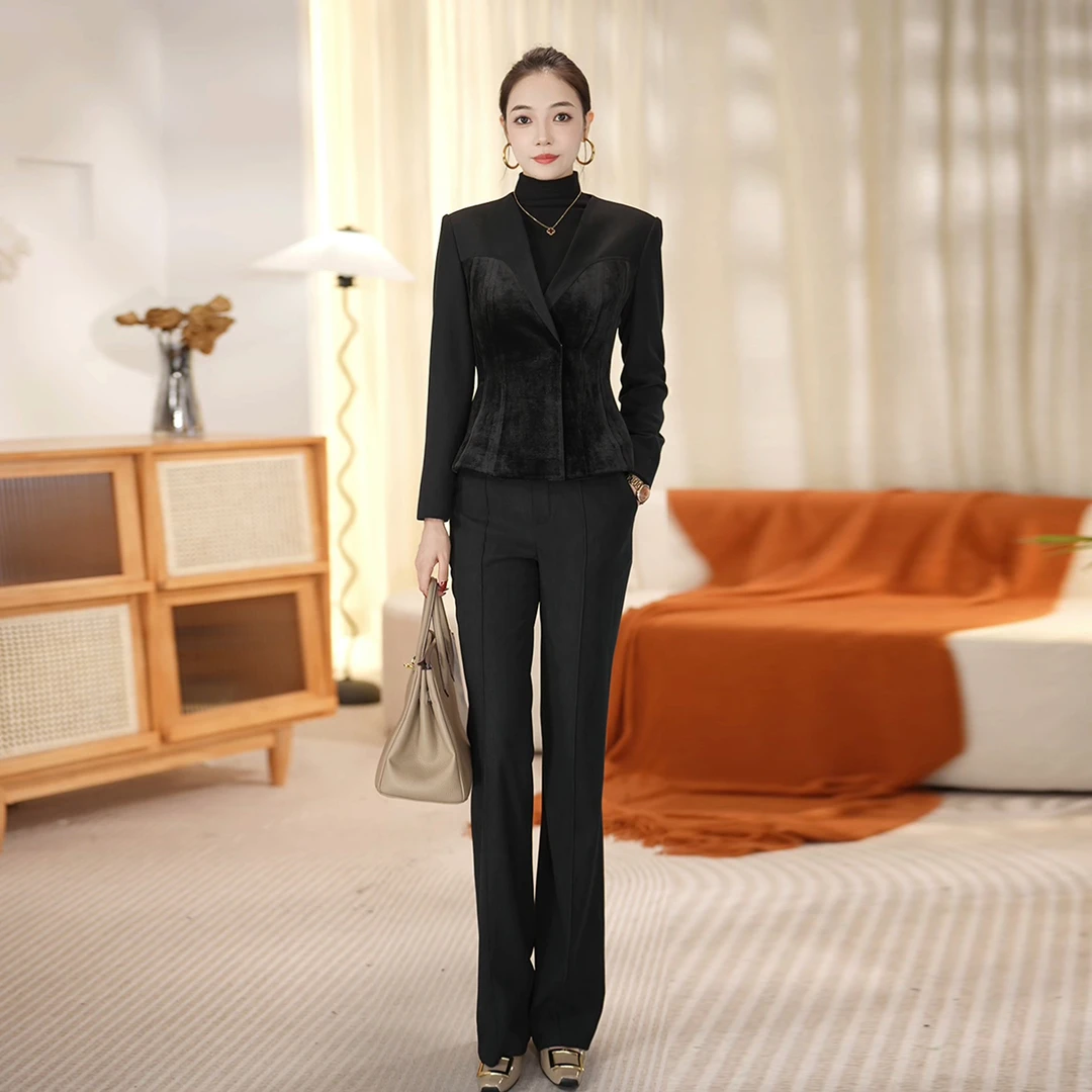 绮绮推荐秋冬季新款长袖西装套装女高级感轻奢收腰显瘦时尚西装套