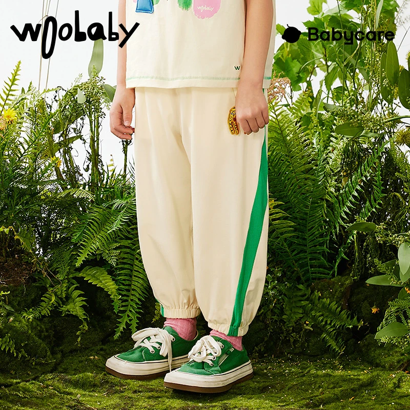 【BC童装短视频】woobaby透气网眼宽松防蚊裤WBC2323O040105儿童