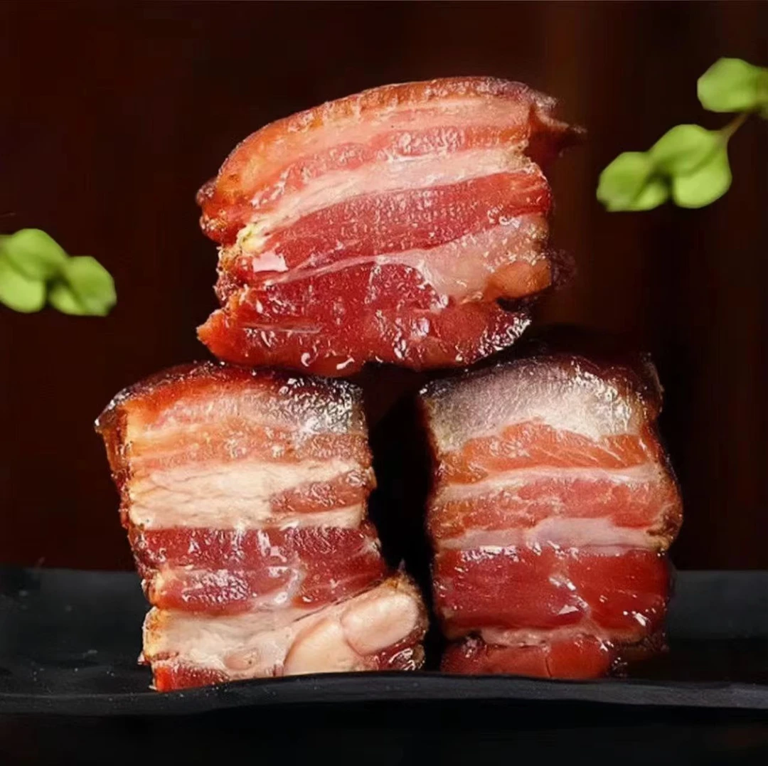 【五花肉】恩施农村柏树枝青岗柴小火慢炕农村腊肉