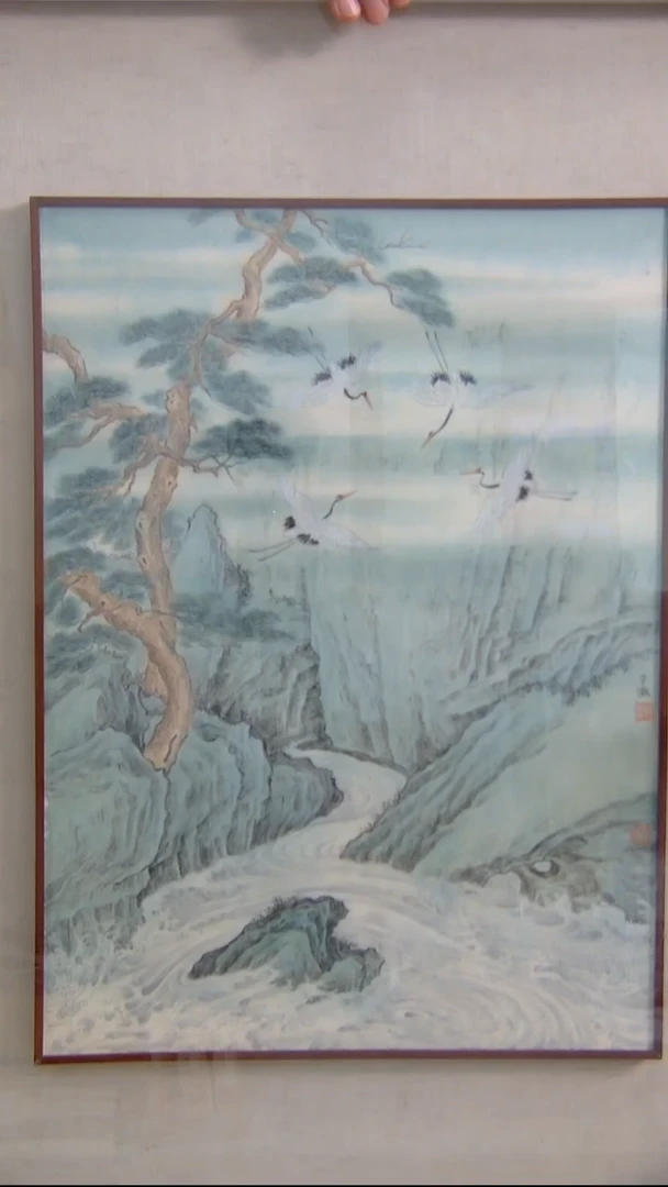 【闪购商品】绘画陈耿彬《松鹤》装裱80*57