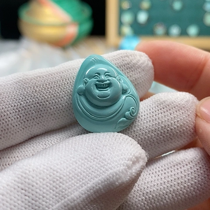 绿松石珠宝奇石银S925镶嵌