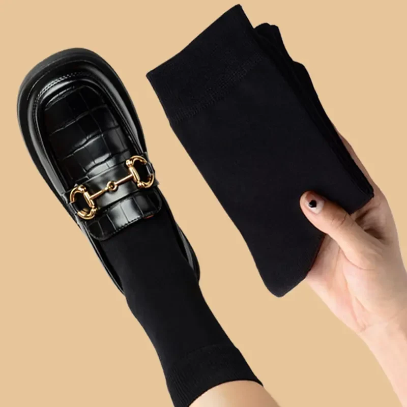 纯色六双装袜子舒适透气柔软透气刺绣男女情侣中筒袜显瘦百搭加厚