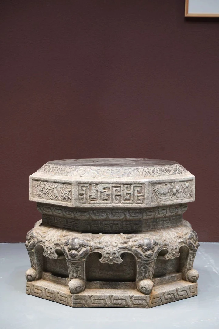 青石-石座（满工兽头、一套4个）