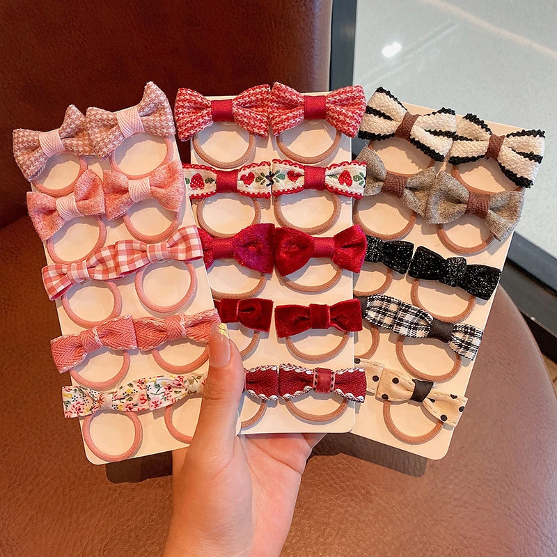 儿童发绳蝴蝶结可爱发绳套装宝宝可爱发绳女童头饰不伤发甜美发绳