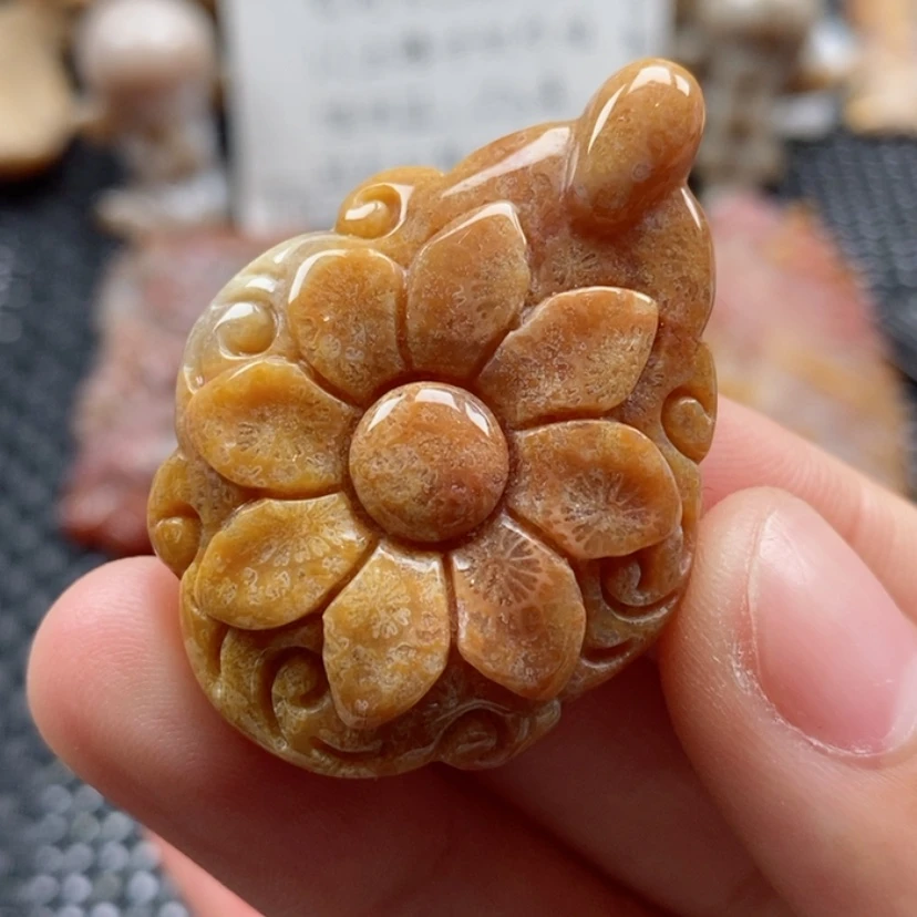 【闪购商品】硅化珊瑚(珊瑚玉)颈饰未镶嵌