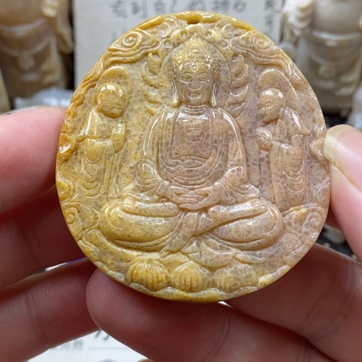 硅化珊瑚（珊瑚玉）颈饰未镶嵌