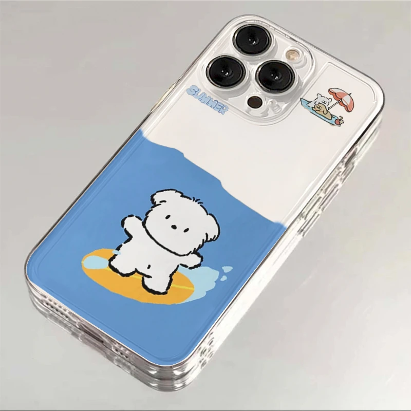 冲浪小白适用苹果15/14手机壳iPhone14promax软胶13pro12/11/xr/7