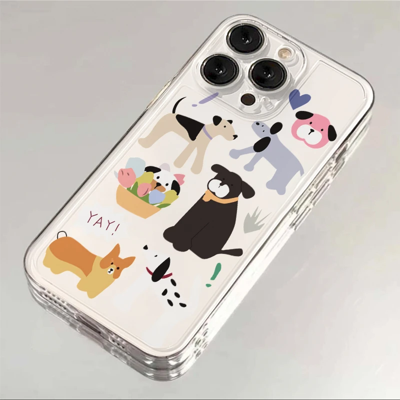 壳玛仕插画狗狗适用iphone15苹果13手机壳14promax透明12xr软壳11