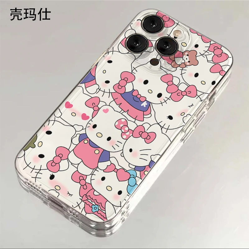 壳玛仕可爱kt猫适用iphone15苹果13手机壳14promax透明12xr/8软壳