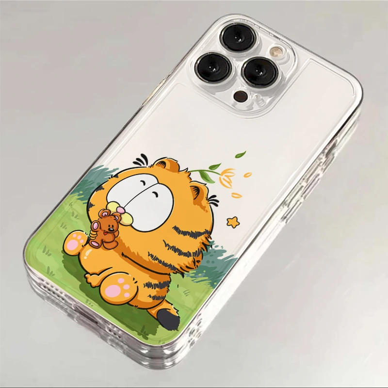 卡通加菲猫iphone15苹果手机壳14promax软胶13pro透明12/创意XR新