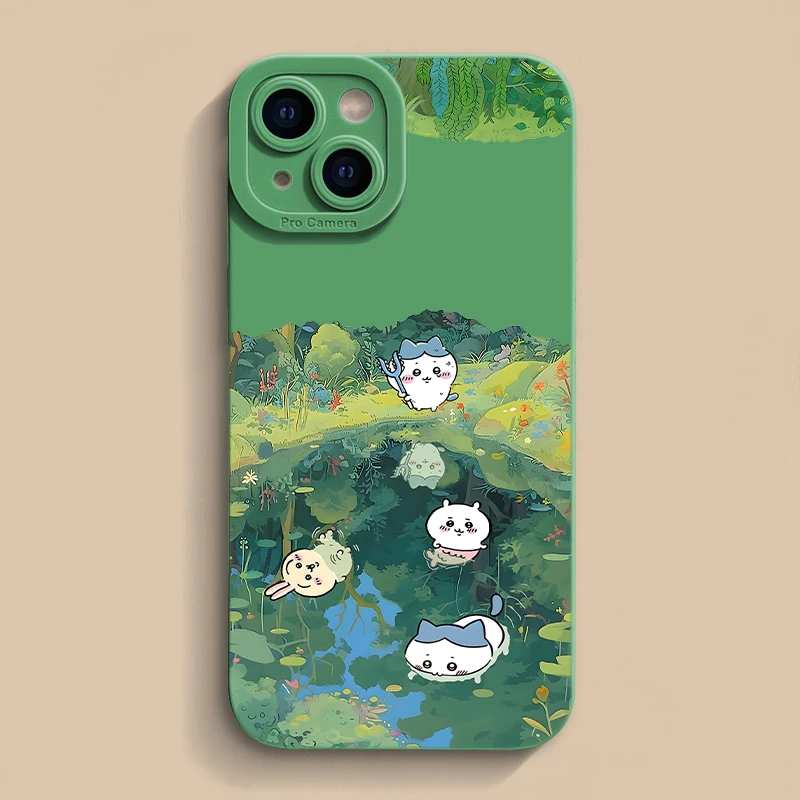 春日荷塘适用iPhone15苹果12/13软壳14promax手机壳11xs新款8p7/6