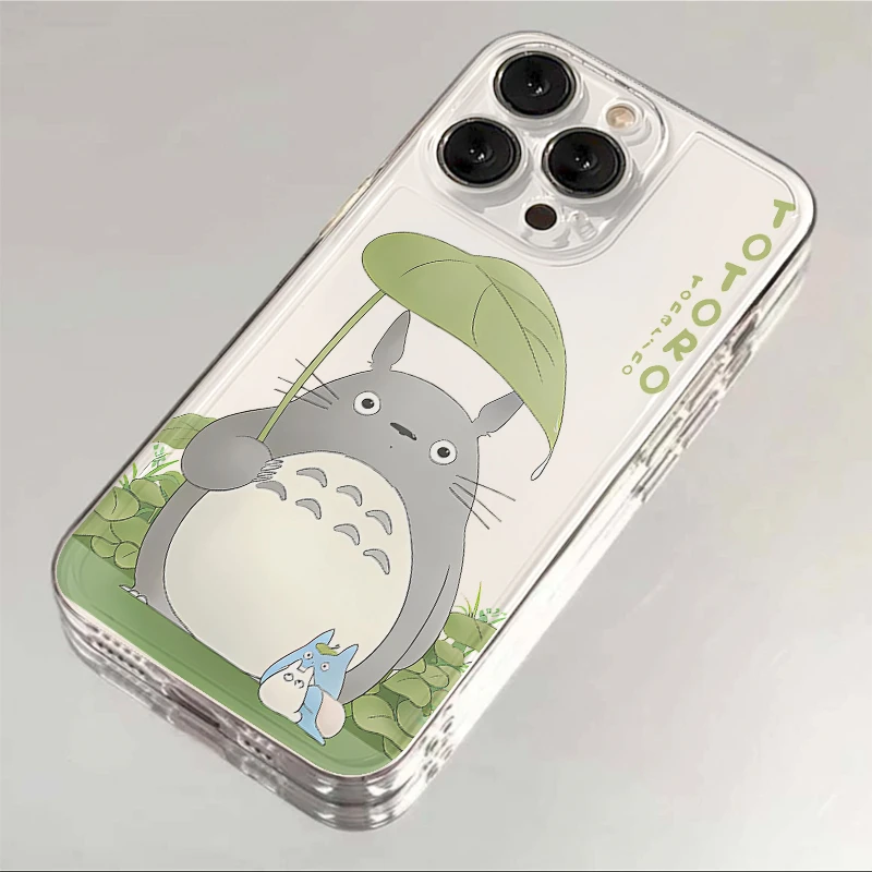 荷叶龙猫适用苹果15/14手机壳iPhone14promax软胶13pro12/11/xr/7