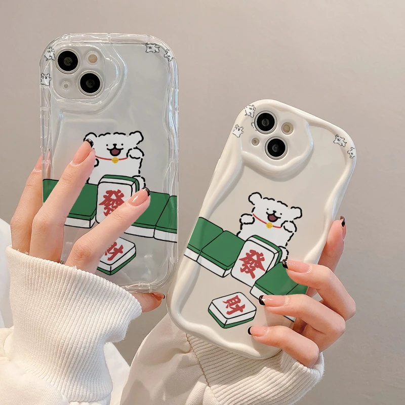 发财小狗苹果15Plus手机壳13软壳iPhone14Pro/6/12防摔xs/xr/8p/7