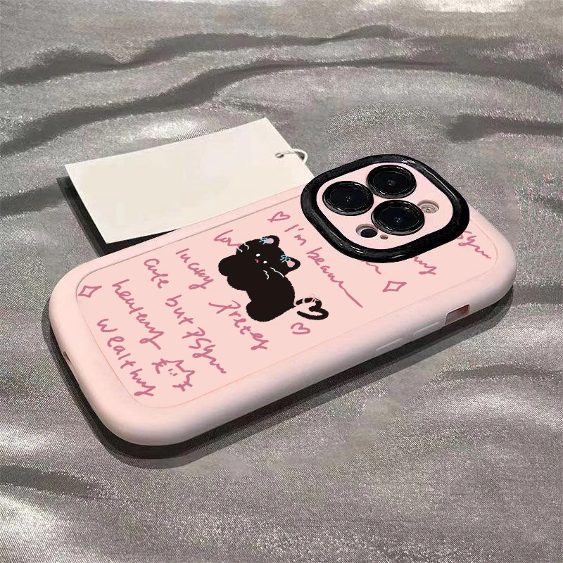 壳玛仕小众英文猫咪适用苹果15promax手机壳14iphone12/13软11x8p