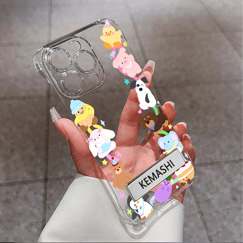 壳玛仕动物蛋糕适用苹果15promax手机壳iphone12/14/13卡通11简约