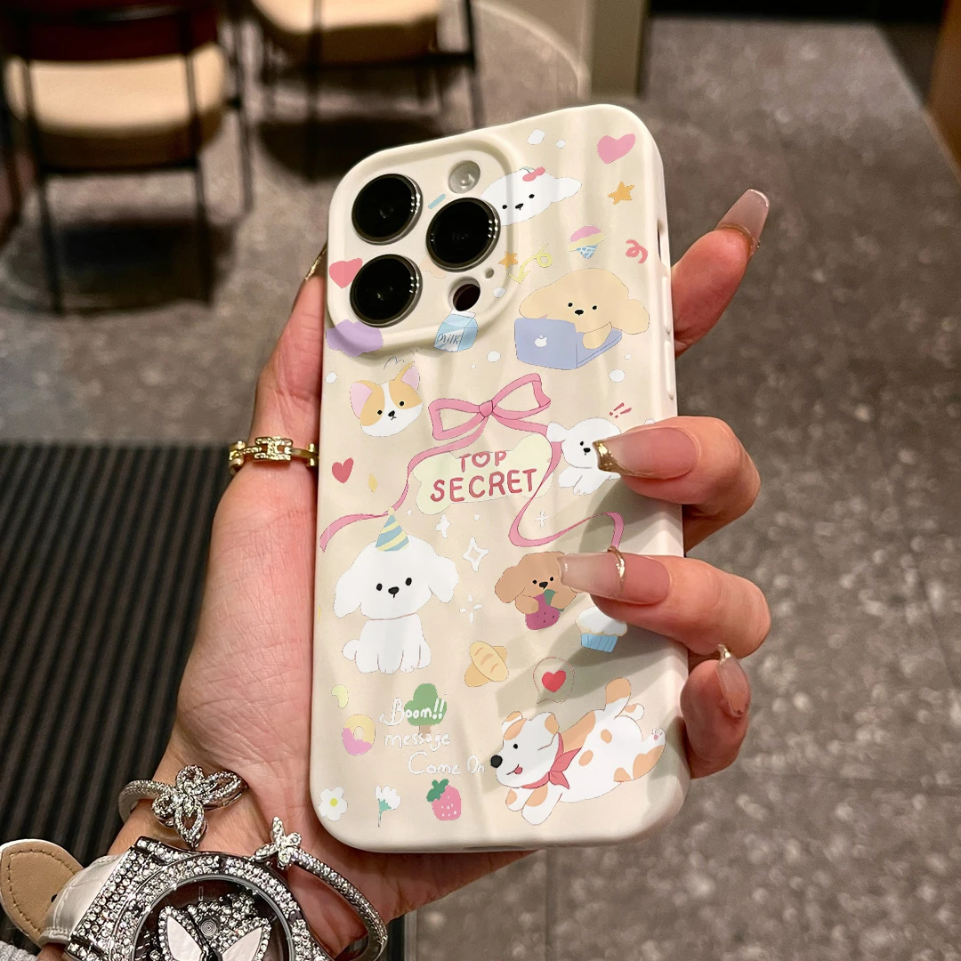 可爱小狗适用苹果15/14手机壳iPhone14promax软胶13pro12/11/xr/7