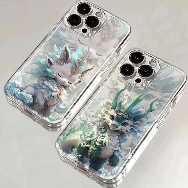 龙年吉祥暴富苹果14手机壳iPhone15pro透明13/12软11/8plus7xsmax