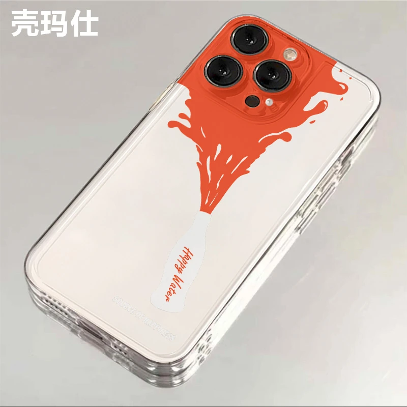 壳玛仕汽水喷发适用iphone15promax苹果14/13手机壳12软壳/11小众