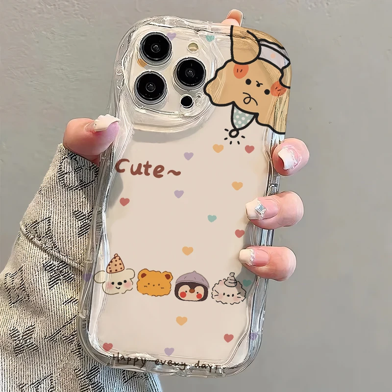 壳玛仕可爱小熊适用苹果15promax手机壳13软壳iPhone14/12新11/xr