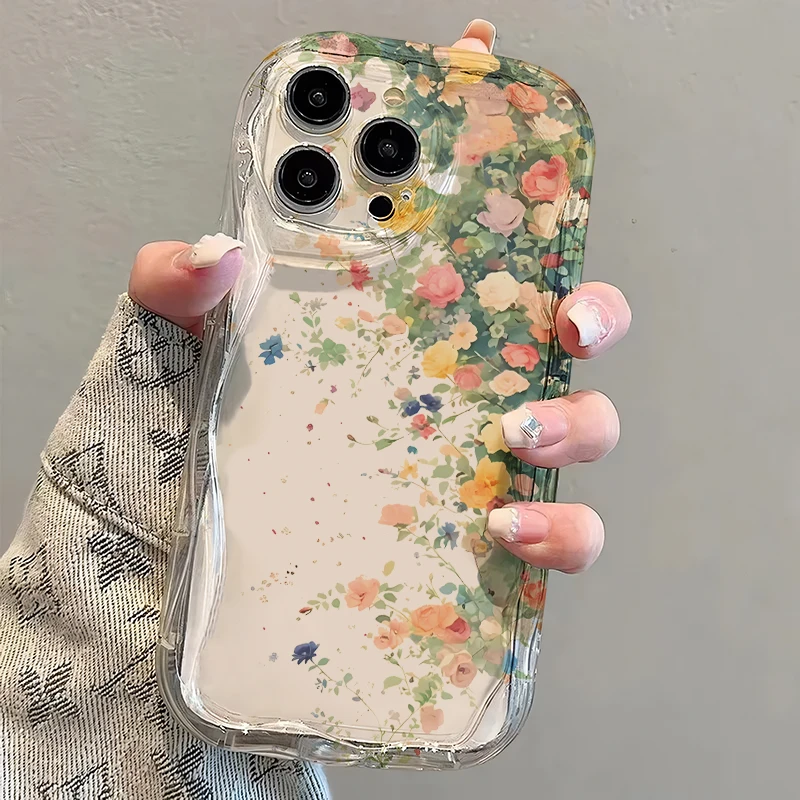 壳玛仕月季花适用苹果15promax手机壳13软壳iPhone14/12新11xr/8p