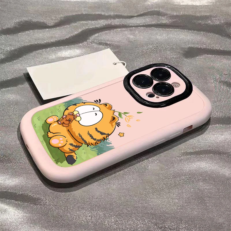 卡通加菲猫苹果15promax手机壳14iphone12/13新11x软壳7/8p创意6s