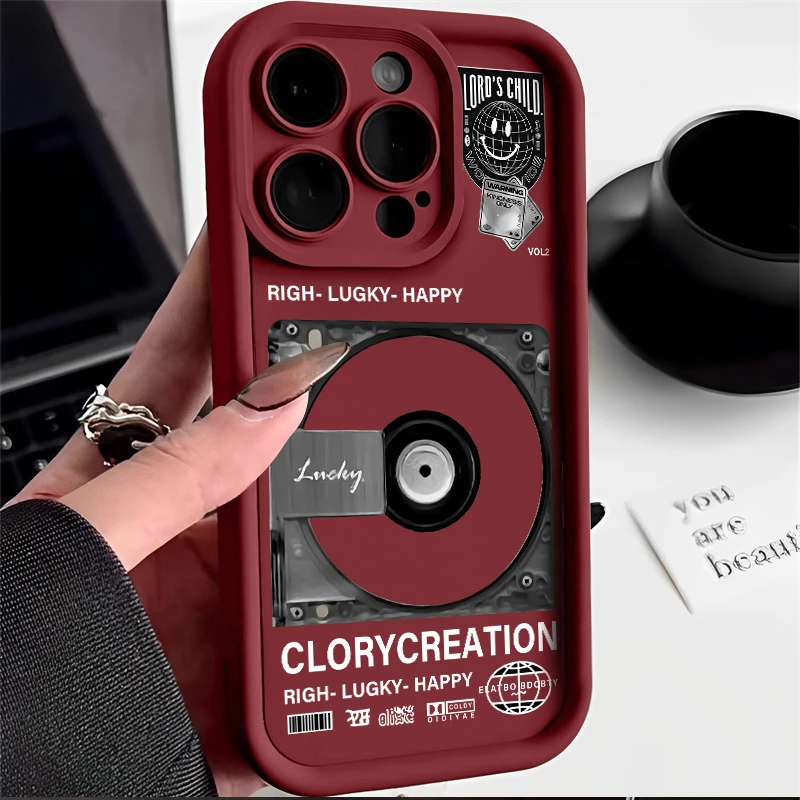 复古硬盘适用苹果15/14手机壳iPhone14promax软胶13pro12/11/xr/7