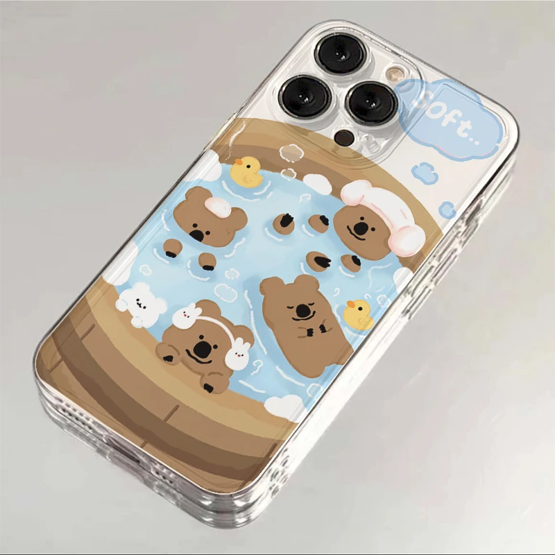 壳玛仕温泉卡皮巴拉适用iphone15苹果13手机壳14promax透明12xr软