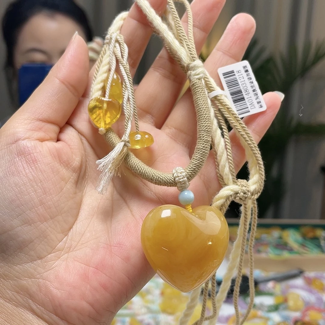 琥珀颈饰未镶嵌蜜蜡项链