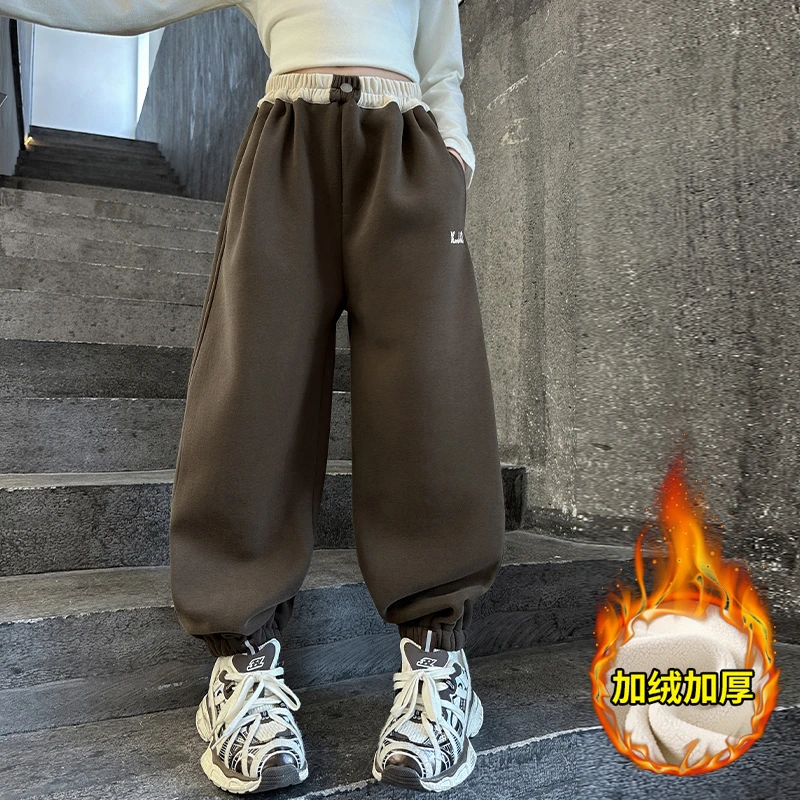 女童冬季卫裤2025新款洋气时尚大方休闲裤中大童6-12岁女孩束脚裤