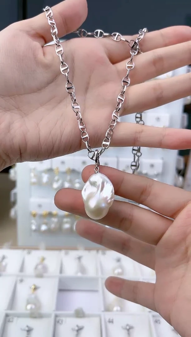 【闪购商品】淡水珍珠套链未镶嵌我**运巴洛克套链