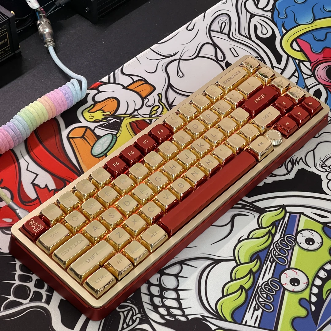 金属键帽87/98配列原厂金红配色/黑金配色/哑光/亮面/锌合金材质i